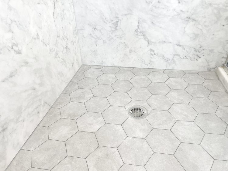 Stylish and durable lifetime flooring enhancing a modern bathroom space.