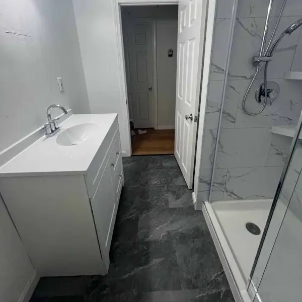Shower refinishing and bathroom countertop resurfacing service in New England by Bath Flip