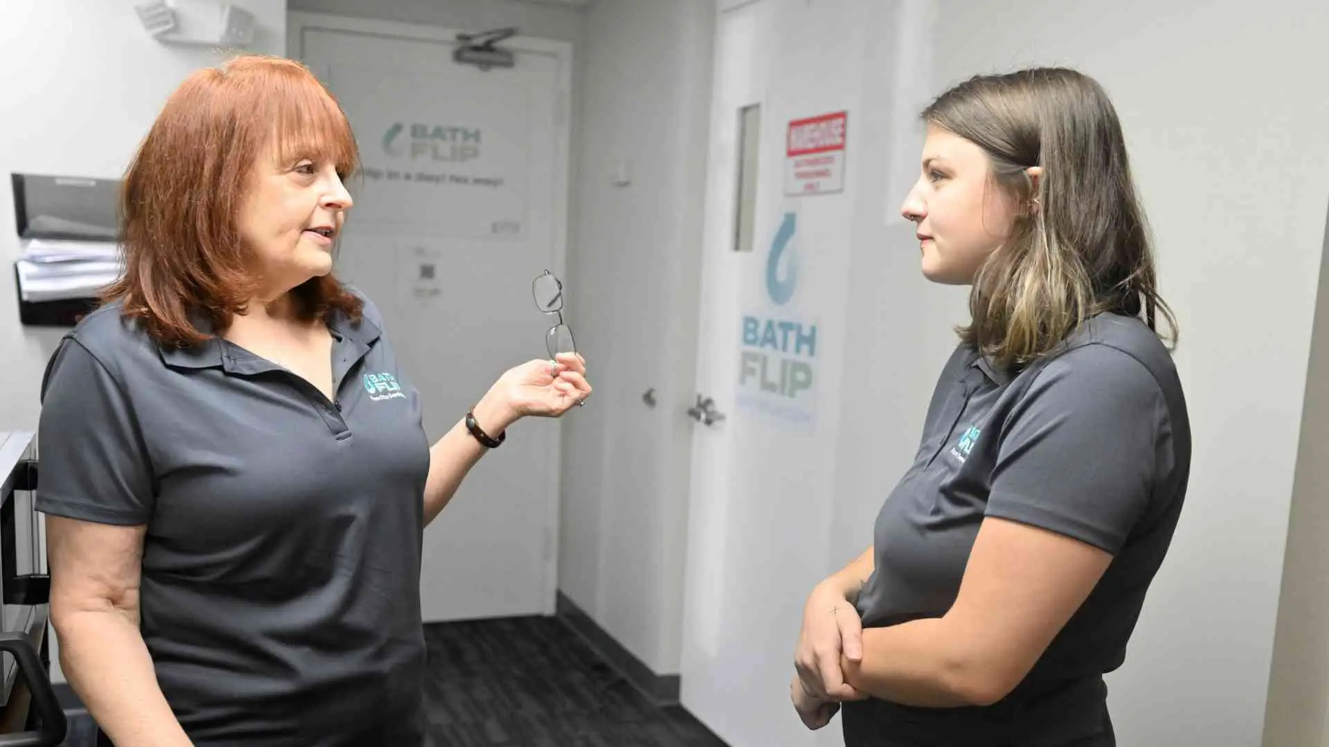 team members conversing